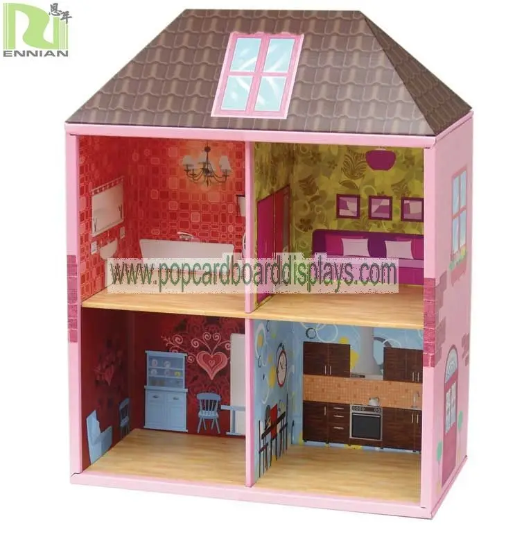 cartoon cartone ondulato mobili casa di bambola per i bambini