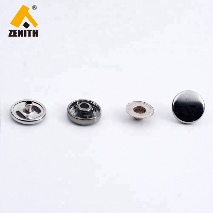 Custom Logo Metal Leather Cloth Plating Painting Buttons Four-Part Spring Snap Eco-Friendly BM10141