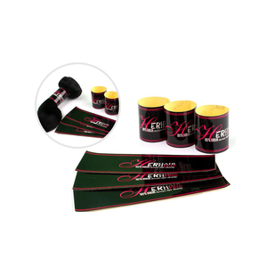 Özel Logo işlenmemiş insan saçı Demeti Uzantıları Ambalaj Sarma Çıkartmalar, Özelleştirilmiş Marka Kendinden Yapışkanlı Saç Etiketleri - Product Image 3