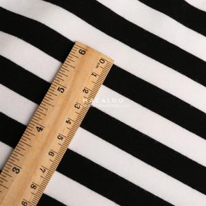 <strong>Elastic</strong> Black and White Stripe Cotton Yarn Dyed <strong>lycra</strong> Fabric - Product Image 4