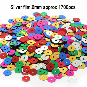 כסף-מבוסס עגול שטוח פאייטים Paillettes תפירה על Trims עבור פאייטים שמלת נשים ילדים DIY בגד קרפט קישוט
