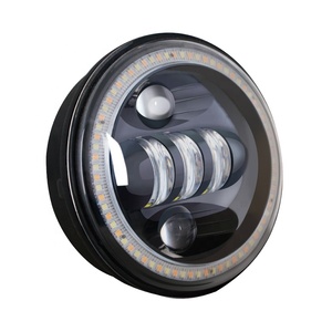 50วัตต์5 3/4ไฟหน้า5.75นิ้ว Led ไฟหน้า Hi/lo คานรัศมีแหวน - Product Image 2