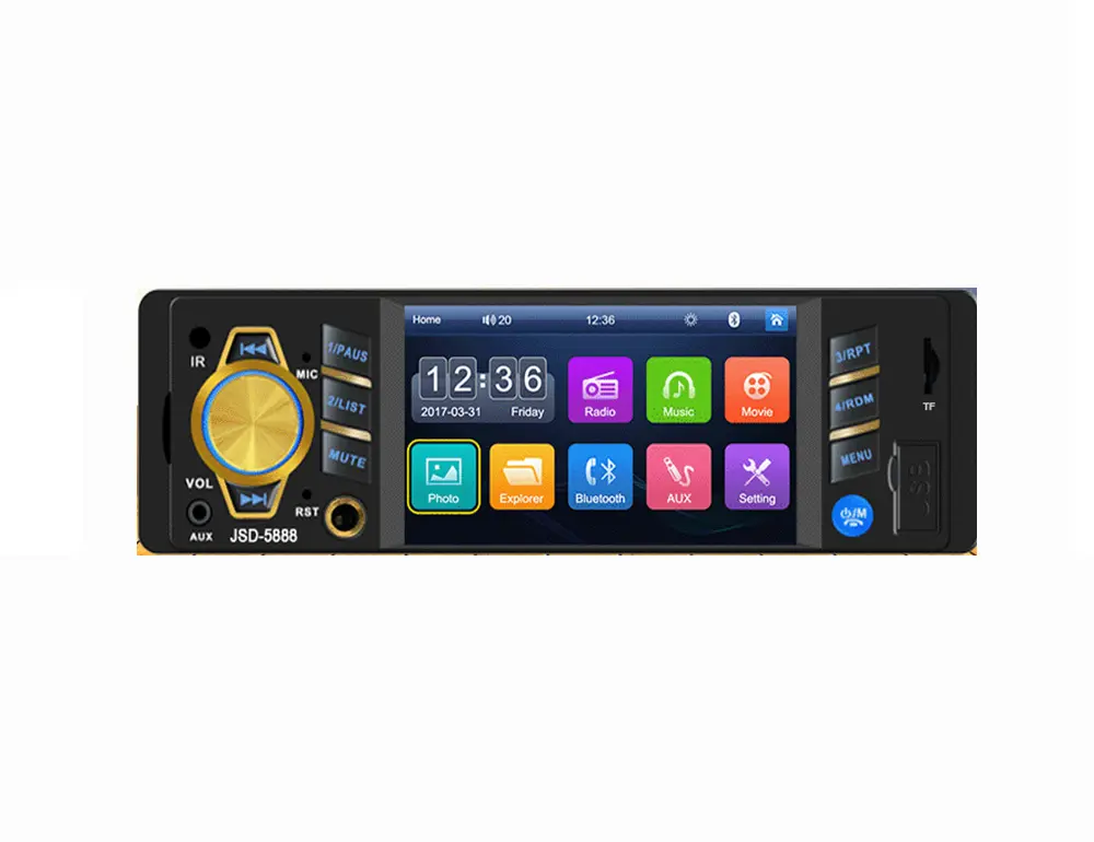 Radio de coche de 4,1 pulgadas, 1 DIN, MP3, MP4, MP5, reproductores multimedia, sistema de vídeo en tablero (5888), en venta
