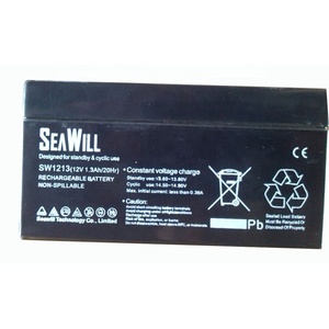ปิดผนึกตะกั่วกรดแบตเตอรี่ UPS แบตเตอรี่12โวลต์1.3Ah - Product Image 1