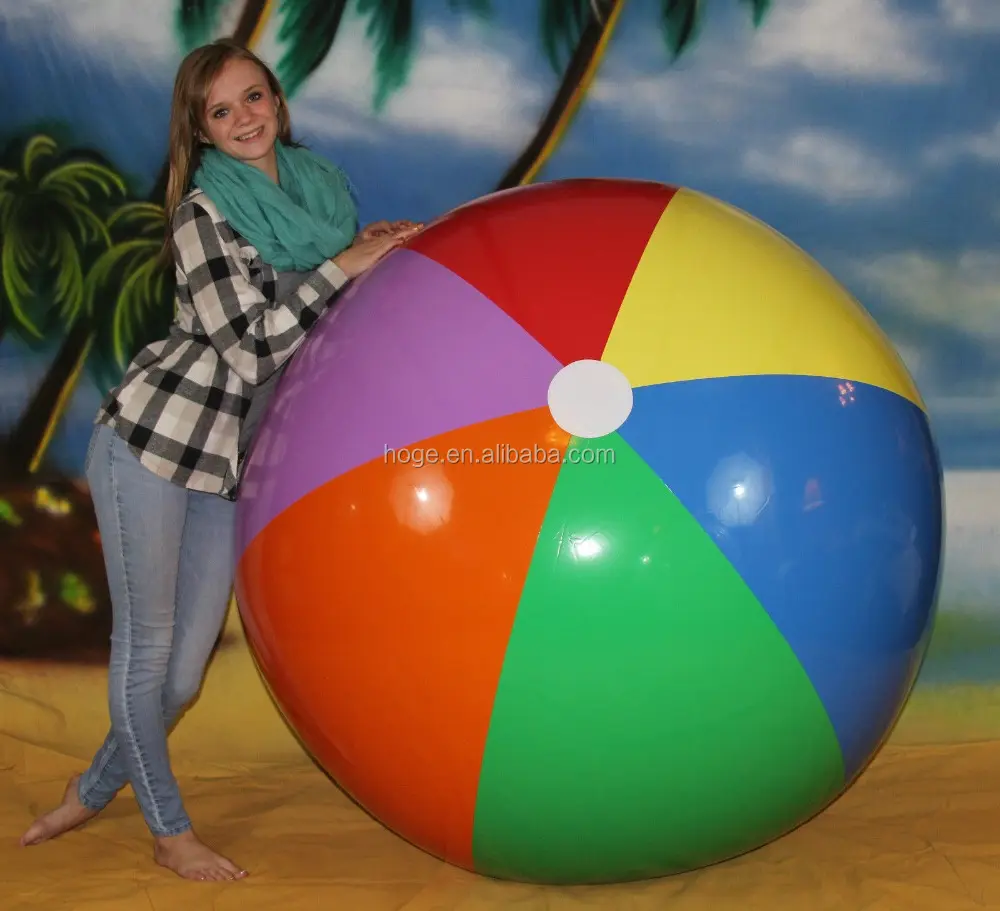 180cm giant ballon regenboog opblaasbare pvc strandbal voor sales