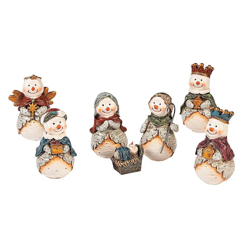 7 PCS Mini Regali Pupazzo di Neve Di Natale Decorazione Fornitori Presepe Altre Decorazioni Per La Casa