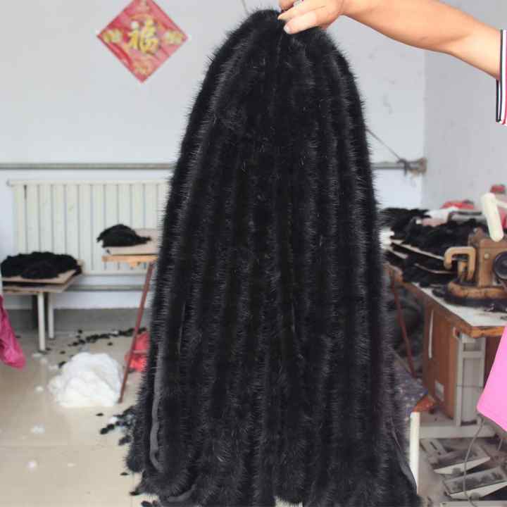 ALICEFUR Wholesale Supply Natural Mink Fur Strip DIY Use Real Mink Fur Trimming