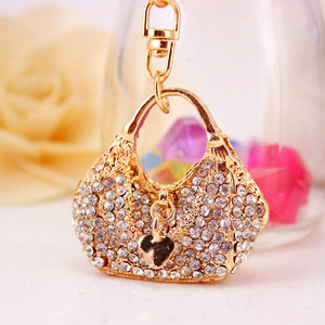 แฟชั่น Rhinestone Mini กระเป๋าถือพวงกุญแจผู้หญิงกระเป๋าเหรียญผู้ถือโซ่จี้เครื่องประดับอุปกรณ์เสริมของขวัญ Porte <span class=keywords><strong>Clef</strong></span>