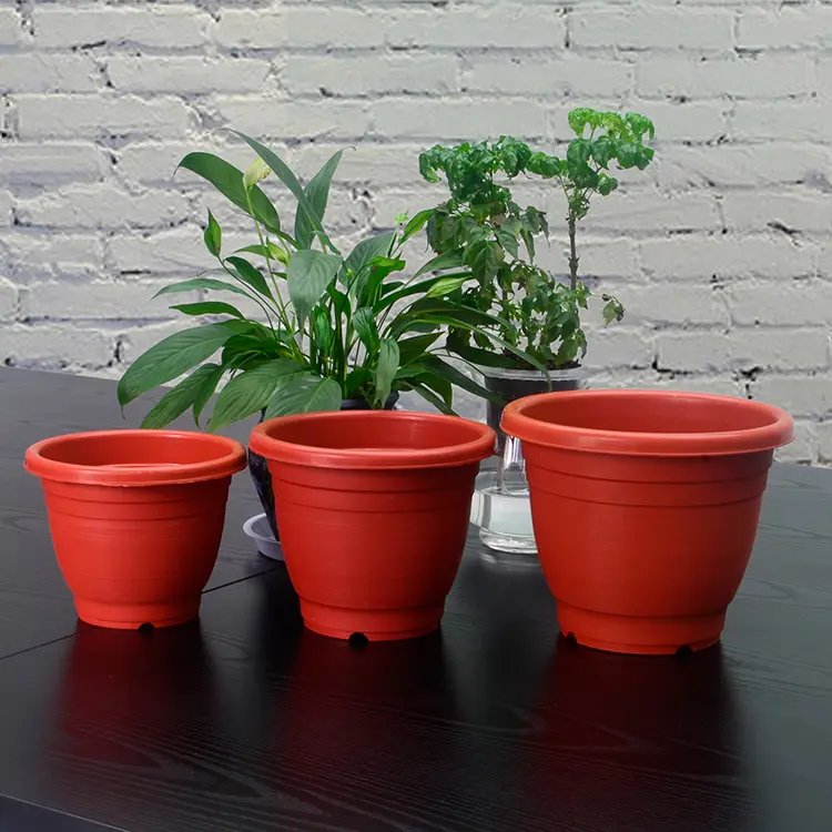 Plastic flower pot bell shaped pot