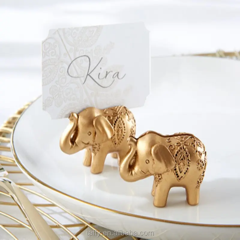 2017 nuovo partito di nozze decorazioni da tavola forniture di Oro Indiano Asiatico Elefante Fortunato tabella di Cerimonia Nuziale numero Titolare Della Carta Posto