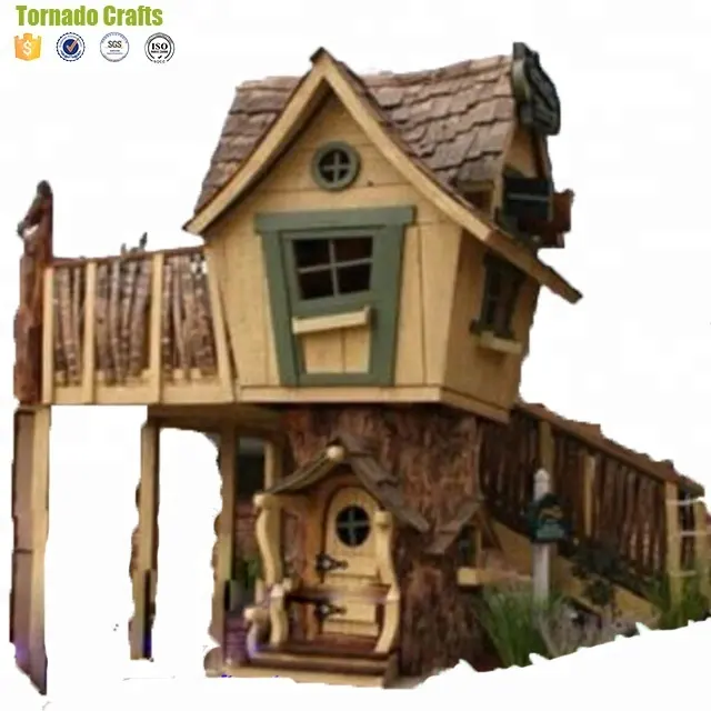 High quality customized artificial tree house in playground for children play land equipment outdoor plastic tree