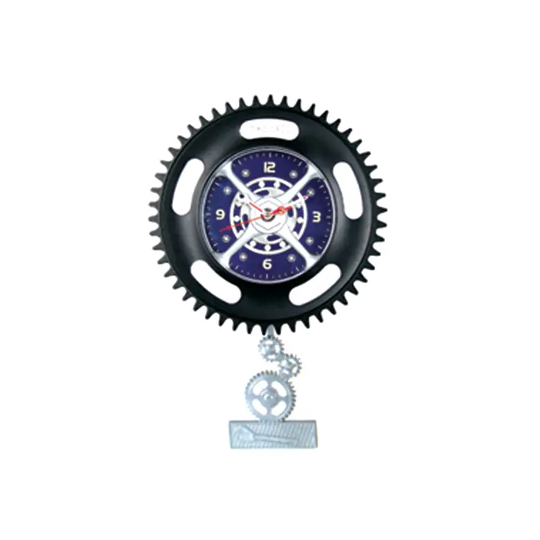 Cheap customized wholesale Gear wheel vintage pendulum wall clock