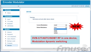 FUTV4658 <strong>DVB</strong>-C(QAM)/<strong>DVB</strong>-T/ATSC 8VSB/ISDBT MPEG-4 AVC/H.264 HD <strong>Encoder</strong> <strong>Modulator</strong> - Product Image 4