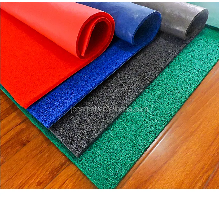 Sri Lanka Hot Selling Size Commerciële Custom Voet Deurmatten Plastic Pvc Coil Roll Mat Vinyl Vloer Buiten Tapijt