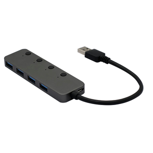 PEC-H080 <span class=keywords><strong>Usb</strong></span> 3.0 <span class=keywords><strong>Hub</strong></span> Met 4 Poorten Voor Gegevensoverdracht Met Schakelaar - Product Image 2