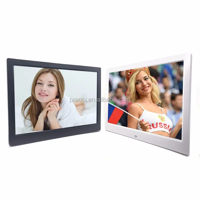 Wall Mount Large Size 12 inch Digital Photo Frame with Holder & Music & Movie Player