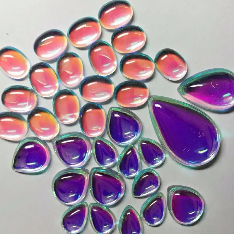 New Arrival Loose Multi Colored Glass Cabochons Gemstone