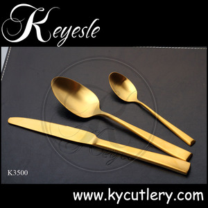 Logo tùy chỉnh <span class=keywords><strong>keyelse</strong></span> Đồng dao kéo, Tây Ban Nha Rose Gold dao kéo, thiết lập dao kéo thép không gỉ đóng gói với dao nĩa và muỗng - Product Image 5