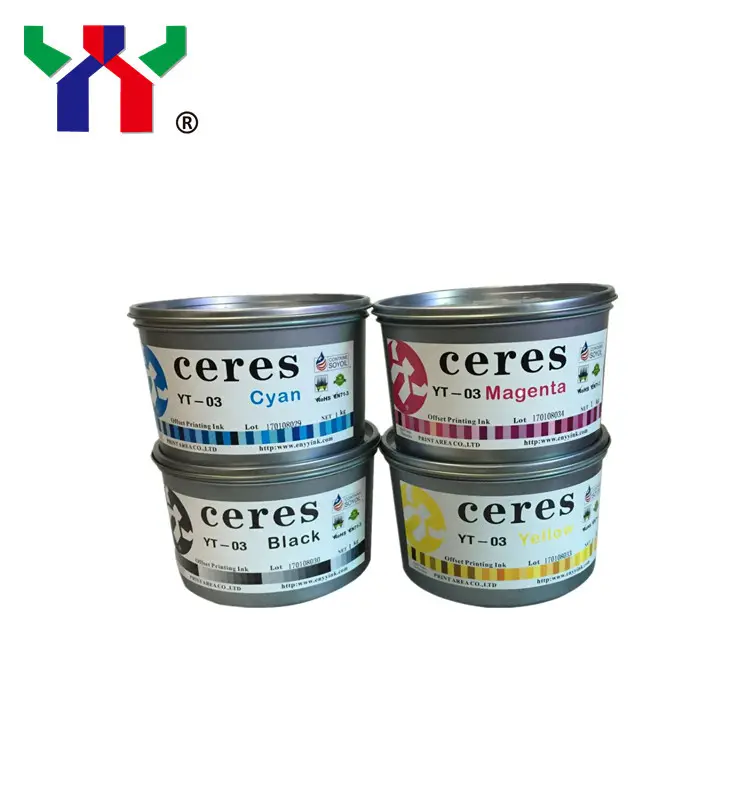 Ceres YT-03 Eco-friendly Anti-skin Soya Sheet-fed Offset Printing Ink, Offset Ink Supplier