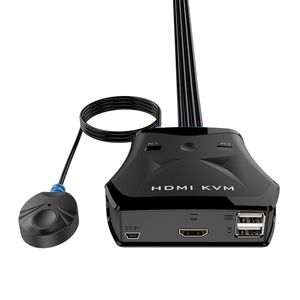 2ポートHDMIKVMスイッチ4K60Hzケーブル、MT-VIKI 2 in 1 outデスクトップKVMスイッチャーセレクターボックス - Product Image 2
