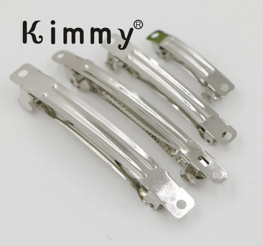 Silver French Barrette Barrettes Clips for Girls Wedding and Bridal Hair Accessories DIY