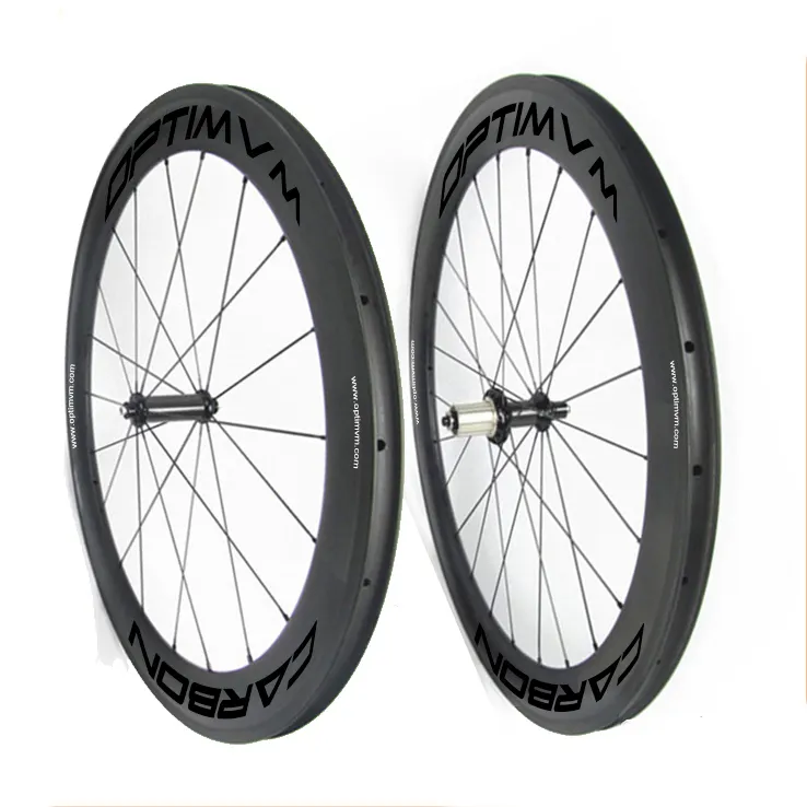CarbonBikeKits carbon fiber wheel set road bikes China 700c road bike 60mm clincher lightweight carbon wheels
