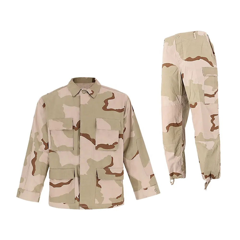 KMS-uniforme de camuflaje para hombre y mujer, uniforme de camuflaje táctico profesional Unisex para exteriores, ropa BDU para el desierto