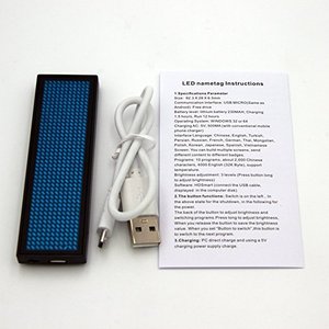 Placa electrónica personalizada LED para camareros, tarjeta de negocios recargable por USB, pantalla de programación de señal Digital, color rojo y azul - Product Image 3