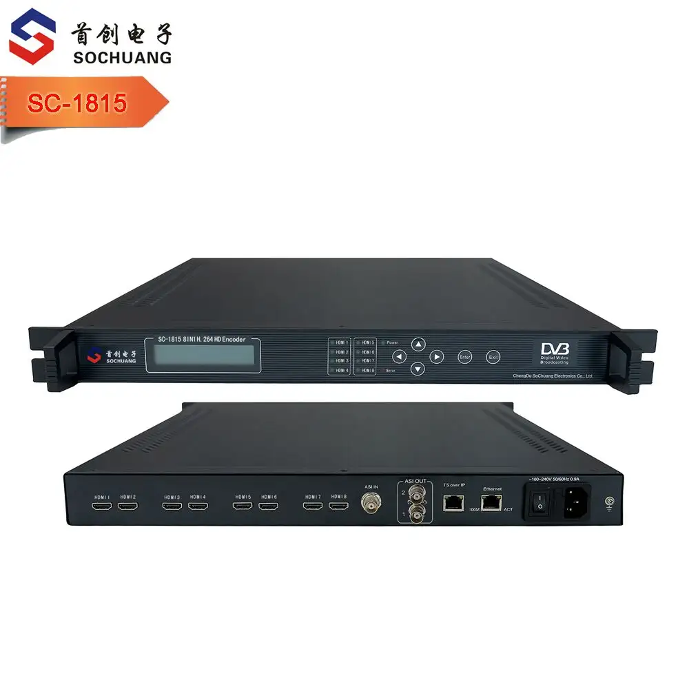 SC-1815 8 channels H.264 HD Encoder with ASI/IP out UDP Encoder for IPTV system