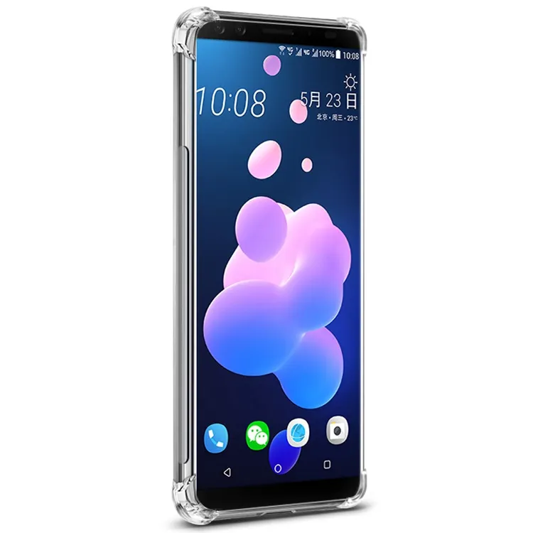 Fabriek prijs transparante tpu telefoon geval voor HTC U12 plus