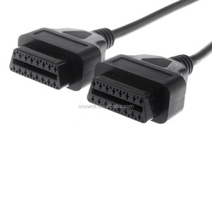 Obd2 divisor 30cm cabo de extensão, cabo foselal 16pin macho para fêmea dupla y preto - Product Image 3