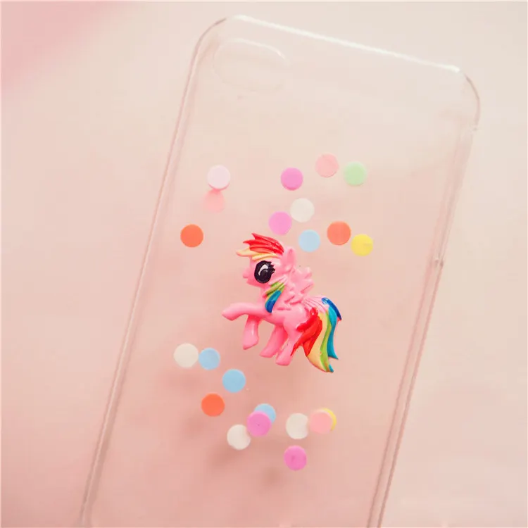 Free Shipping Cute Unicorn Resin Embellishment Cabochon Flat Back Cell Phone Case Jewelry Accessories