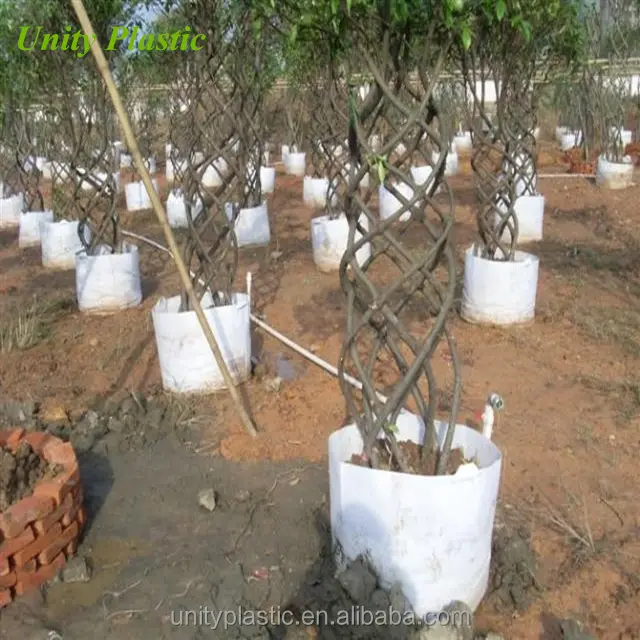 Macetero de bolsa de cultivo de tela pp, bolsas de plantas de jardín