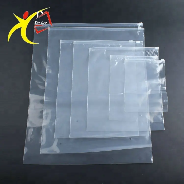 Emballage de vêtements en plastique transparent ldpe sac à fermeture éclair