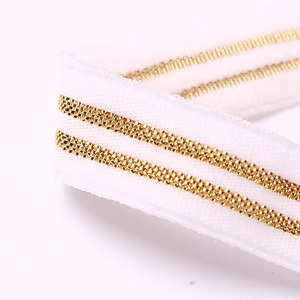 尼龙氨纶金色针织带弹力编织弹性织带 - Product Image 1