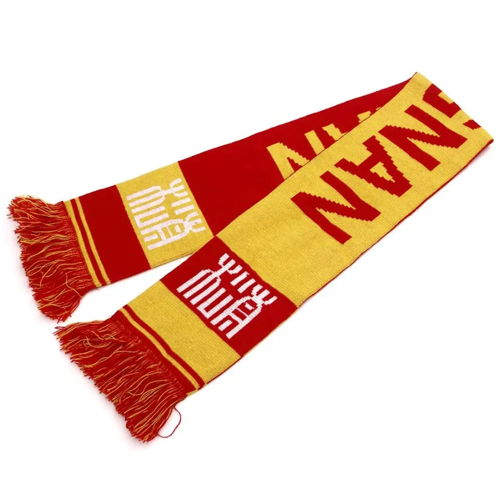 Team football scarf made of 100% acrylic soccer scarves with the cheapest price