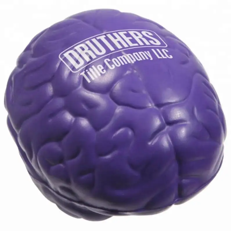 Kleurrijke Brain Vormige Stressbal, Hersenen Pu Foam Stress Bal