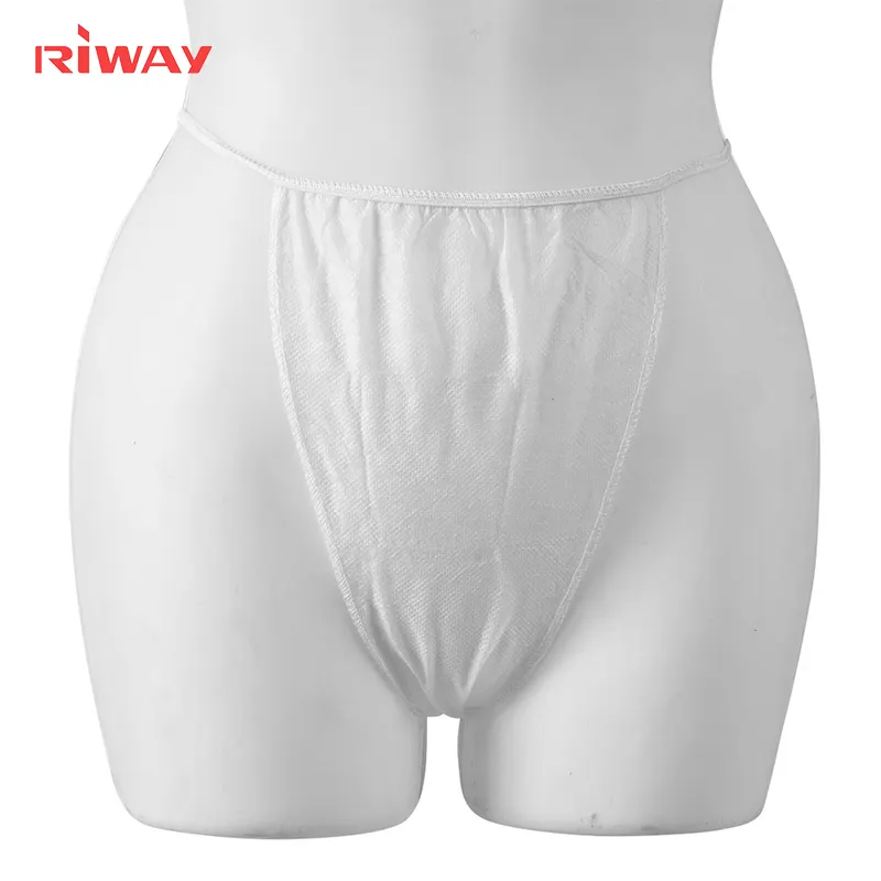 Pantalones desechables no tejidos para mujer, bragas negras, Bikini Sexy para mujeres, adultos, Tanga, Bikini teñido liso, ropa interior de Bikini con tiras para mujer