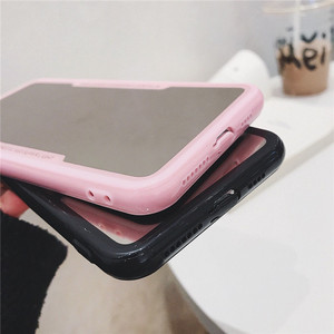 高級かわいい3Dハードアクリルバックカウデビルホーンカバーミラー電話ケースiPhone7 6 6s 5 8 Plus X XS Max XR