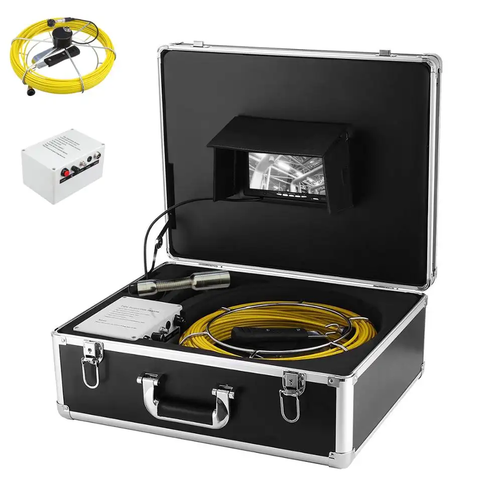 Endoscopio Industrial con lente de 23mm, Monitor de 7 pulgadas, 20M, Cable de fibra de vidrio, tubo de mano, equipo de cámara de inspección de soldadura