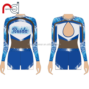 Üç parçalı Cheer seti OEM 2020 AB kristal cheer üniformaları kraliyet kırmızı performans cheeleader üniforma - Product Image 4