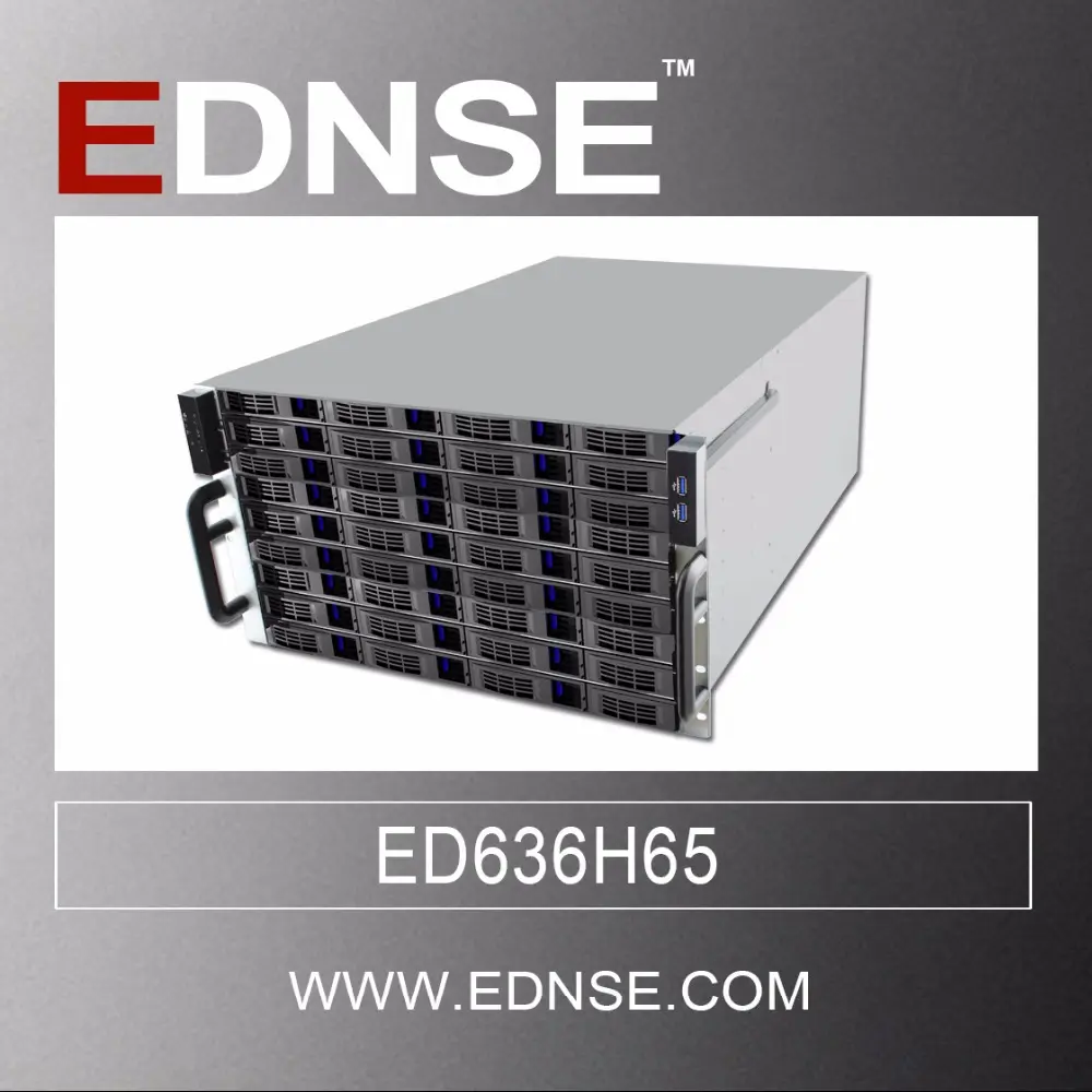 6u 36 hdd bays de almacenamiento en red con montaje en rack de servidor de caso