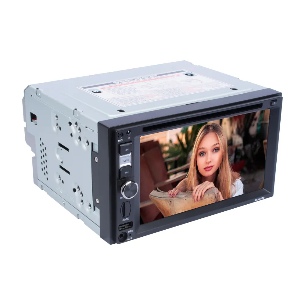 Máy Phát Dvd Trên Xe Hơi 6.2 Inch 2 Din, Đầu Phát Âm Thanh Xe Hơi Có Chế Độ Xem Phía Sau BT