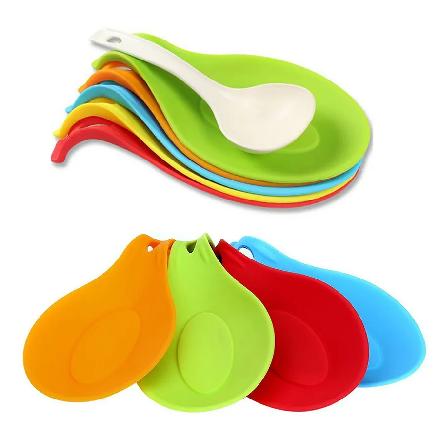 Utensílios de cozinha de silicone, instrumentos de cozinha de alta qualidade, descanso de colher, utensilho de cozinha, suporte para espátula, prateleira resistente ao calor