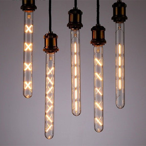 Wholesale Price <strong>5W</strong> 6W 7W 8W Vintage Edison Filament <strong>LED</strong> Lamp 300mm <strong>LED</strong> Tube Bulb E27 220V Home Light Bulb - Product Image 1