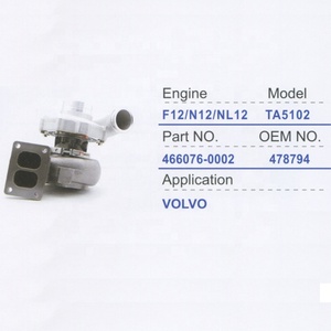 Otomatik araba motoru parçaları <span class=keywords><strong>Turbo</strong></span> şarj cihazı <span class=keywords><strong>Turbo</strong></span> F12/N12/NL12 MODEL TA5102 OEM NO. 478794