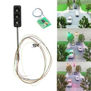 HO OO โมเดลไฟ LED สำหรับใช้ในการเดินข้ามถนนทางรถไฟ + แผงวงจร PCB 1ชุด - Product Image 2