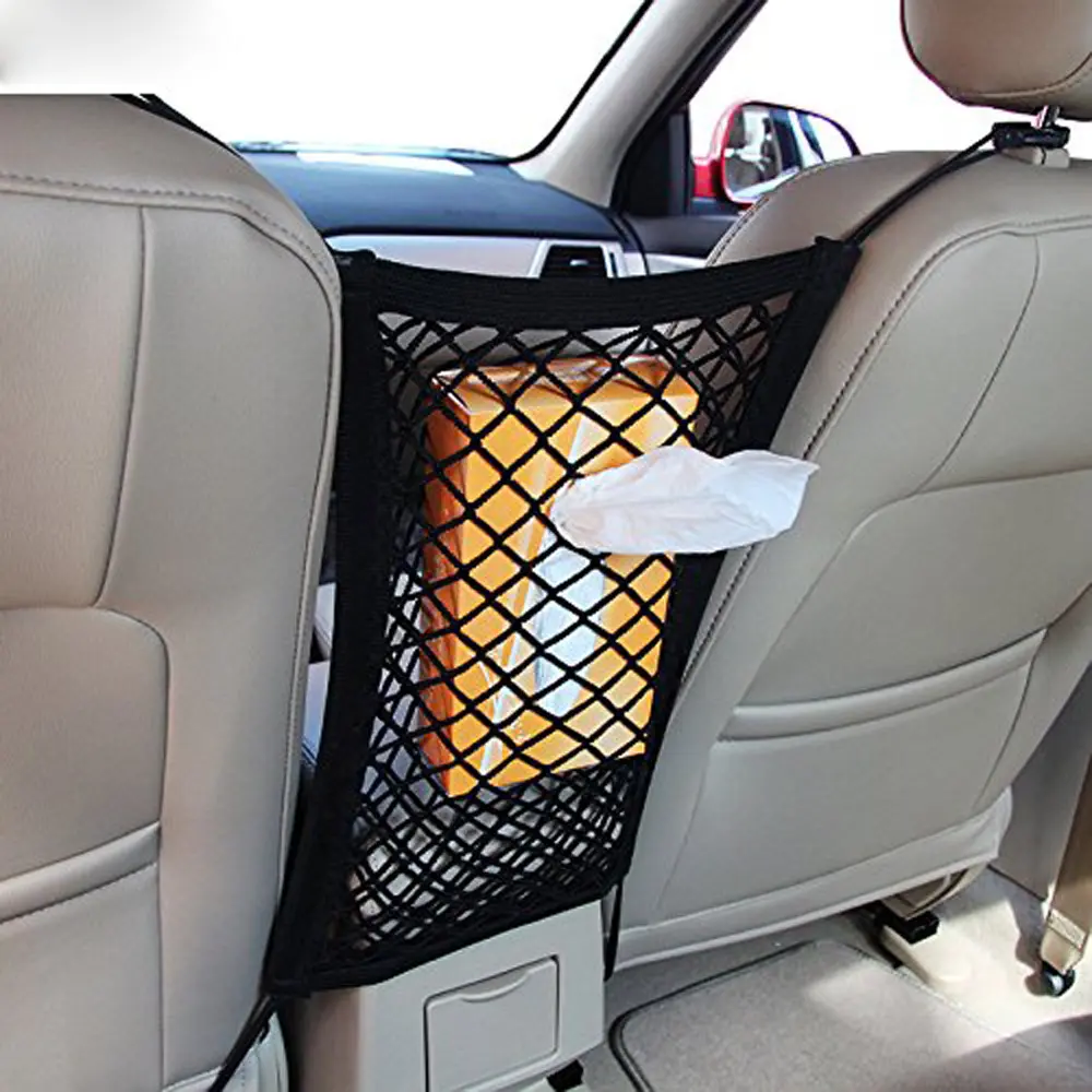 2-Layer Auto Mesh Organizer Backseat Huisdieren Kinderen Kids Cargo Tissue Purse Holder Driver Opslag Autostoel Organizer