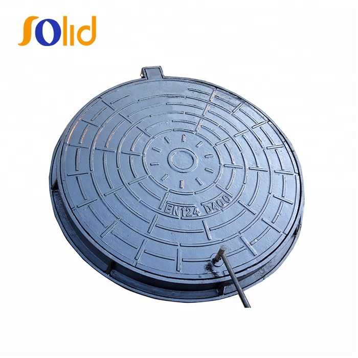 EN124 B125 800x800 Ductile Iron Round Recessed Drainage Manhole Cover and Frame Price