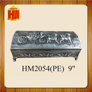 Распродажа, Оловянная Свадебная античная коробка для украшений из цинкового сплава - Product Image 4